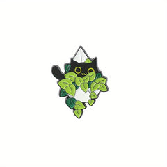 Funny Hiding Cat Enamel Pins Metal Paint Badges For Backpacks Clothing