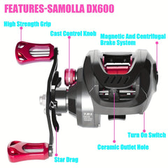 Saltwater Casting Waterproof Aluminum Fishing Reel
