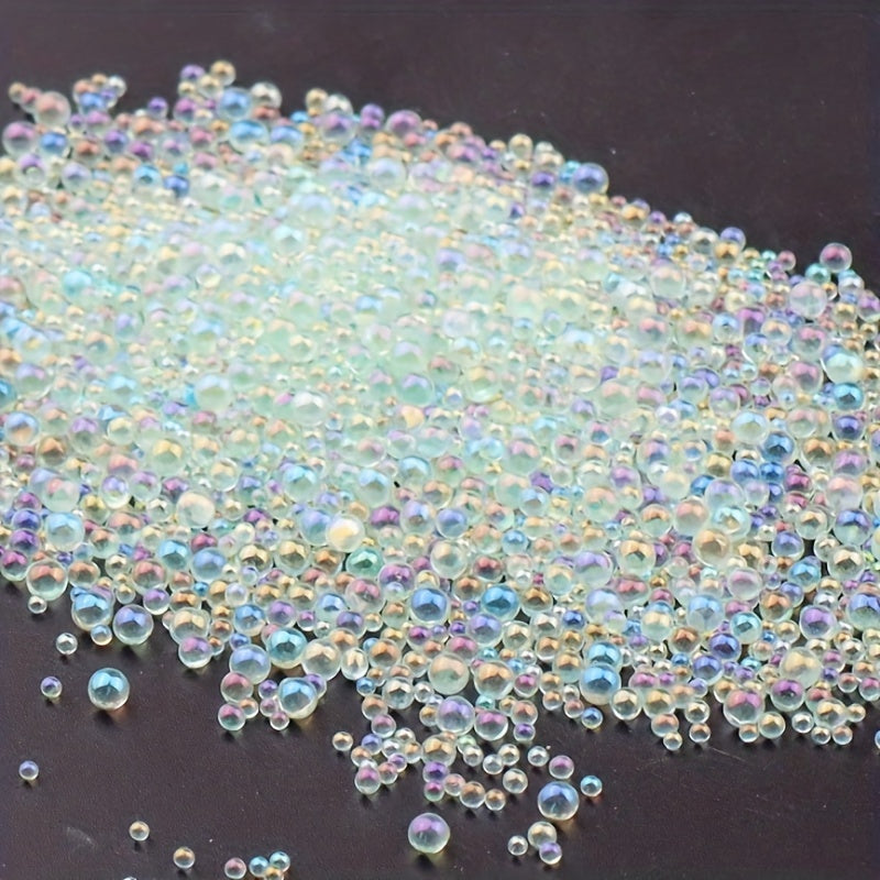 Mini Bubble Nail Beads and Rhinestones for Crafts and Nail Art