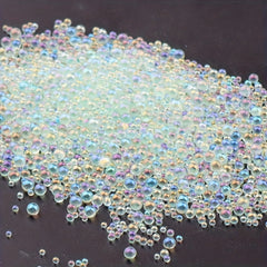 Mini Bubble Nail Beads and Rhinestones for Crafts and Nail Art