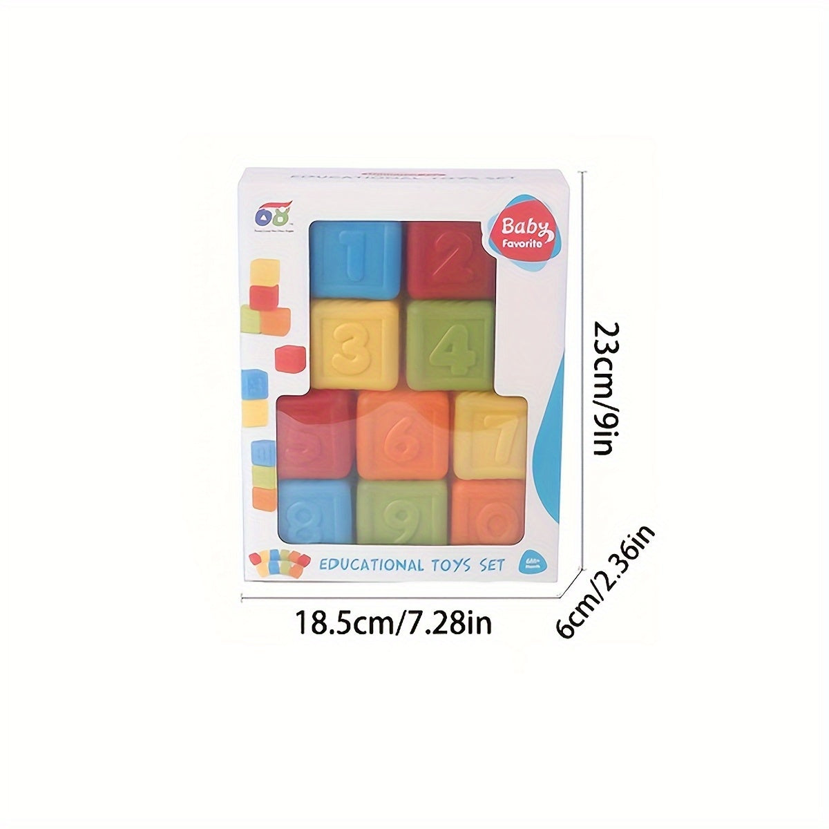 Kids Building Blocks Toy with Numbers, Recognition Learning Bricks