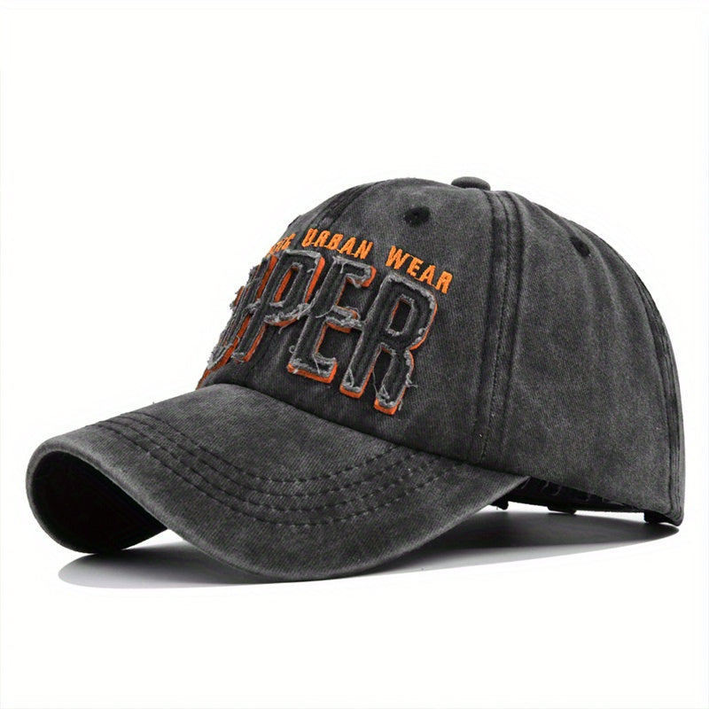 Retro Patch Embroidery Baseball Cap with 3D Embroidery