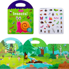 Portable Children's Quiet Books Cartoons Stickers Music Education Toys