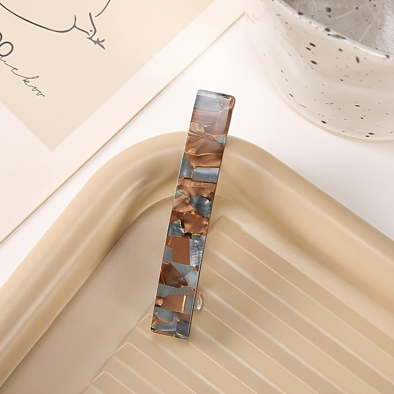 Leopard Hair Clip Acetic Acid Metal Barrette Geometric Hairpin Vintage