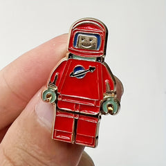 Red Enamel Metal Brooch Pin for Men