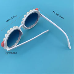 Flower & Beads Decor Sunglasses for Women Gradient Glasses UV400