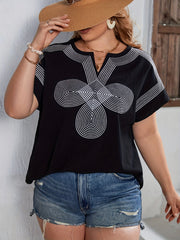  Geometric Print Short Sleeve Tee