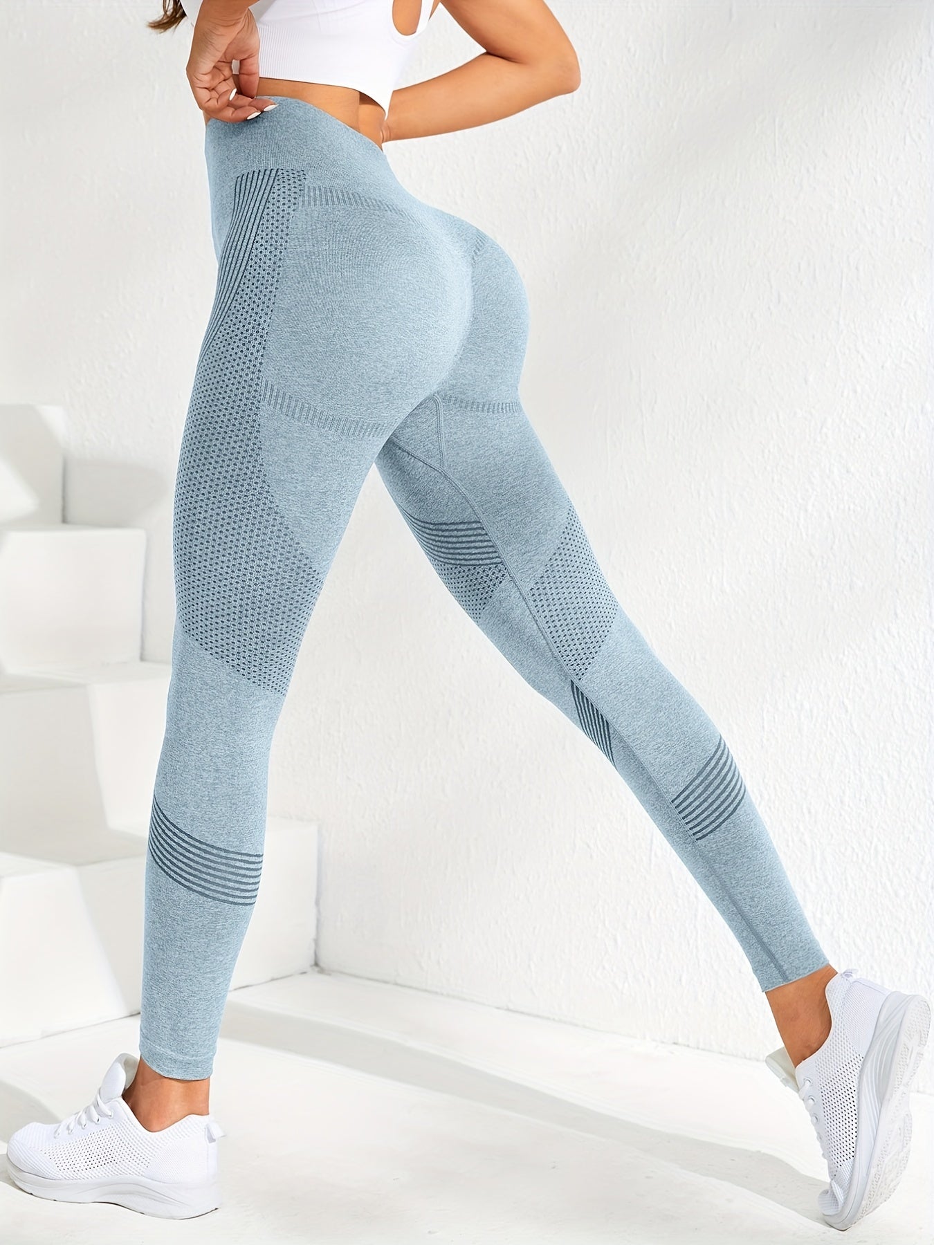 Striped Yoga Leggings Butt lifting Slimming Sports Pants