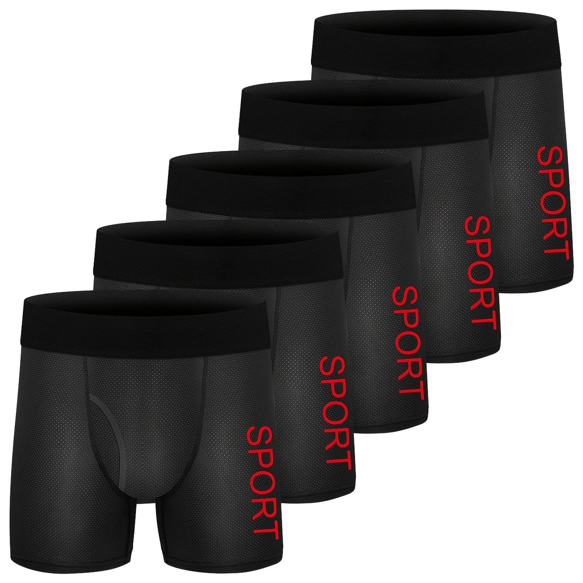 5pcs Boys Teen Casual SPORT Boxer Briefs Underwear