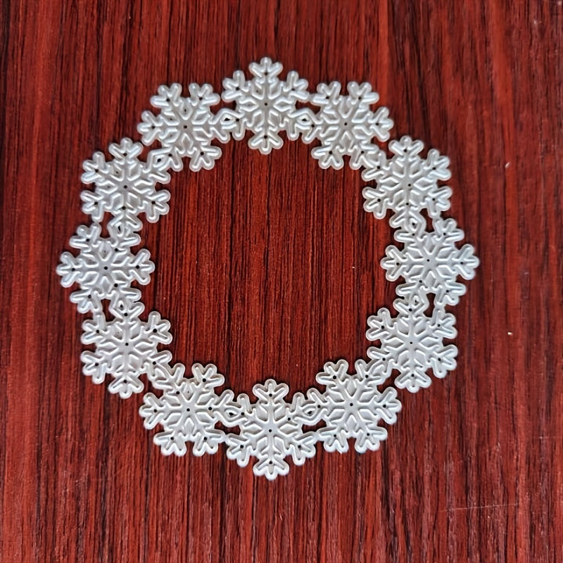 Christmas Snowflakes Wreath Metal Cutting Dies DIY Scrapbooking Craft Stencil