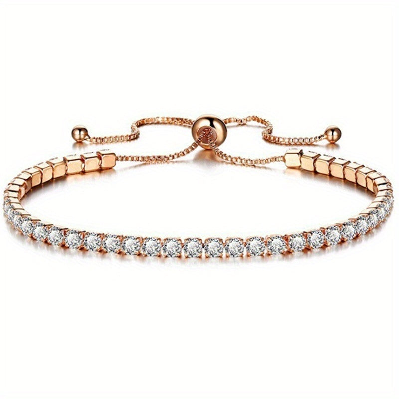 Crystal Tennis Adjustable Bracelet