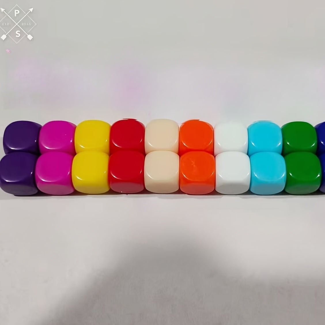 20pcs Acrylic 16mm Round Corner Blank Dice for Multiplayer Game