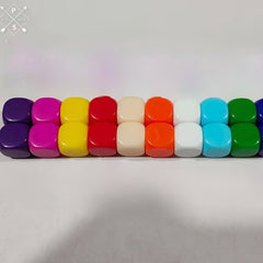 20pcs Acrylic 16mm Round Corner Blank Dice for Multiplayer Game