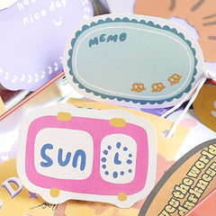 30 Sheets Sponge of Paradise Series Cartoon Journal DIY Collage Decoration