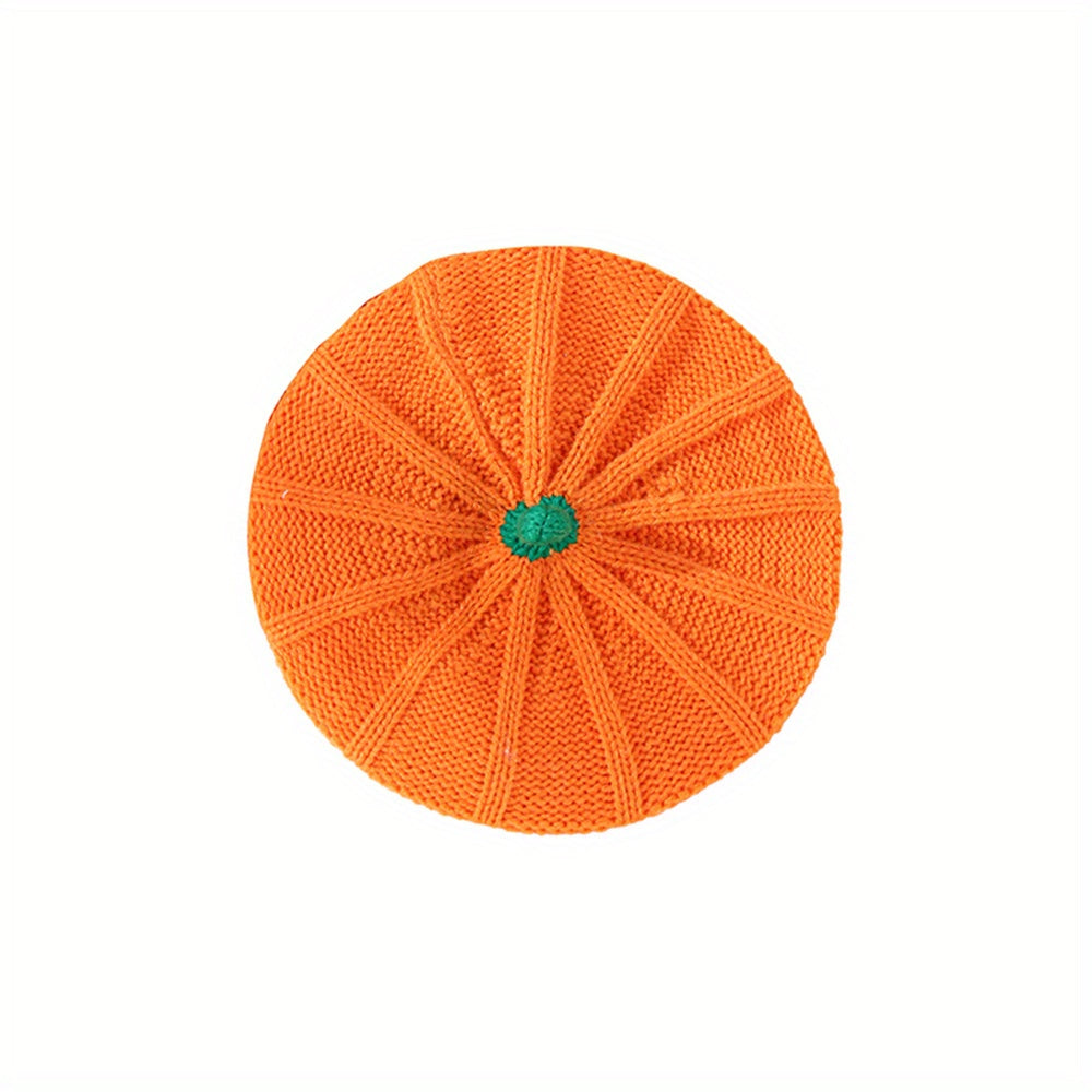 Halloween Pumpkin Beret Knitted Hat Warm Autumn Winter Parent-child Knitted Hat