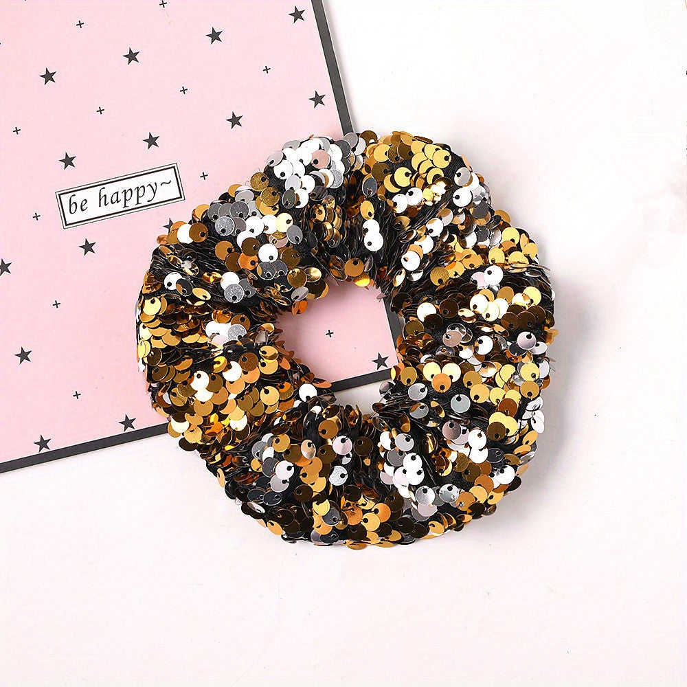 Sequined Scrunchie Large Hair Tie Head Accessory
