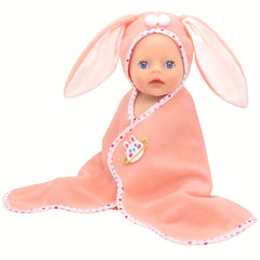 Orange Pink Bathrobe for 12-15 Inch Dolls