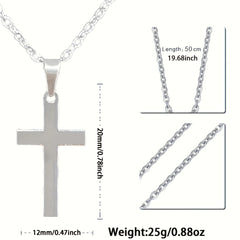 Y2K Jewelry Stainless Steel Cross Pendant Necklace