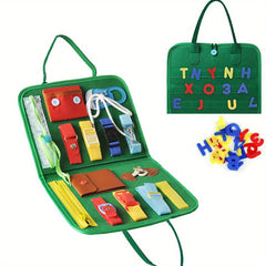 Busy Board Felt Toy Educational Learning Sensory Recognise Time Toy