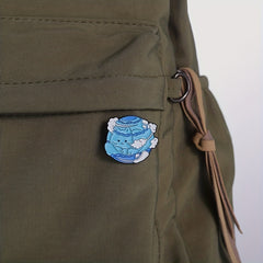 Planet Cat Enamel Brooches Pins Earth Brooches Lapel Badges Animal Jewelry Gift