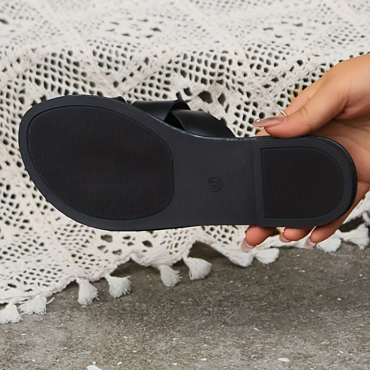 Women's Slide Sandals Slip On Flat Summer Lightweight Beach Shoes