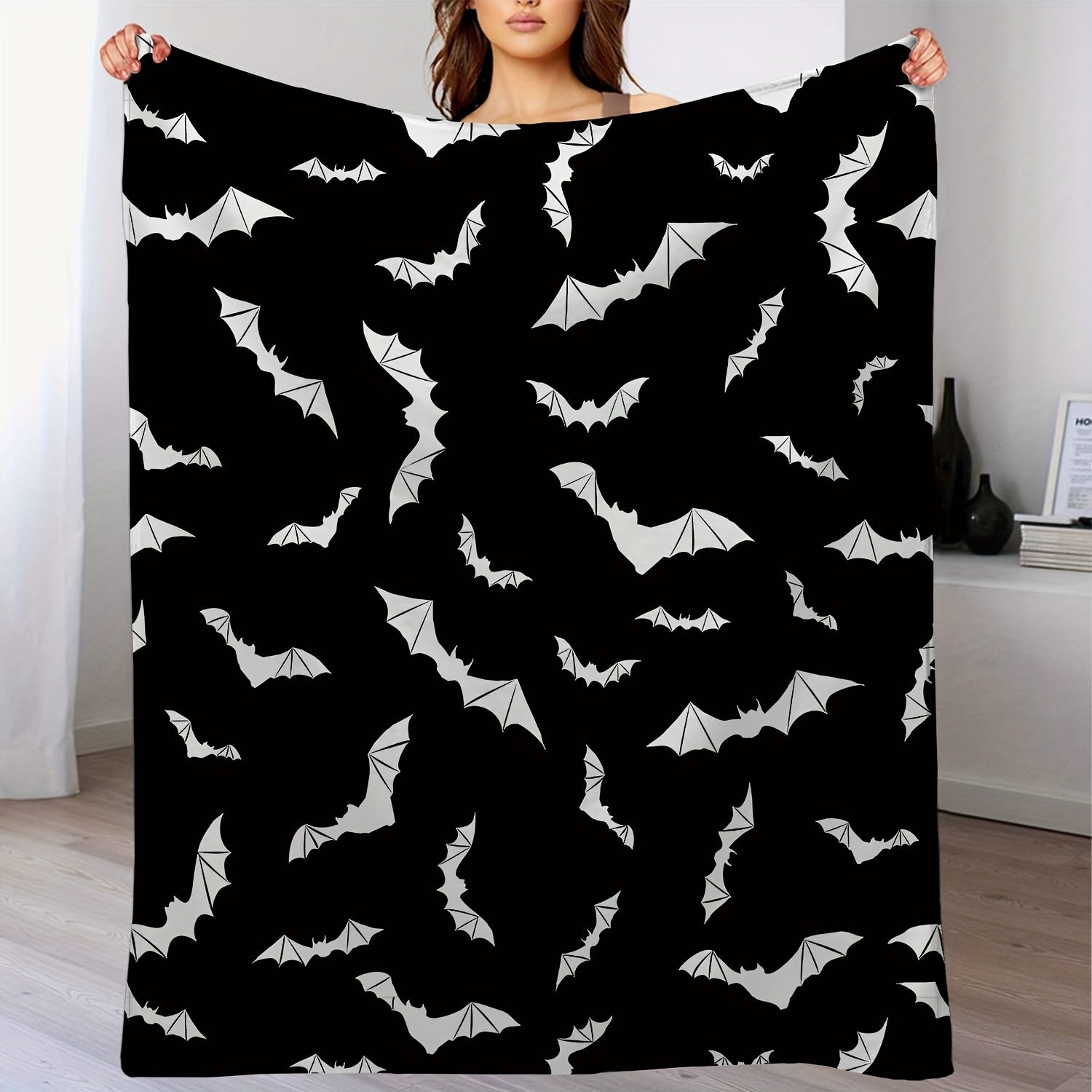 Halloween Bat Blanket Flannel Warm Soft Comfortable Birthday Gift