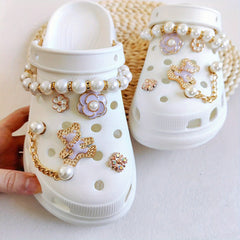 Purple Teddy Bear Shoe Decoration Set