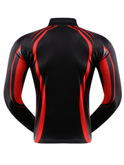 Men's Sun Protection Shirt Athletic Zip Up Rash Guard