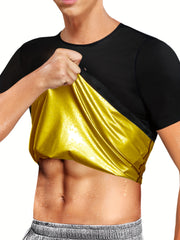 Men's Compression Sauna T Shirt Slimmer Shape for Gym Workouts