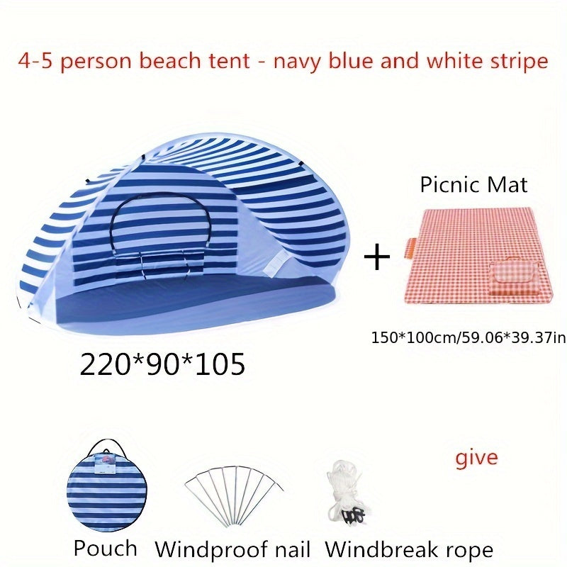 Beach UV Protection Tent Fully Automatic 2 second Quick Opening Bottomless Tent