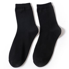 5 Pairs Solid Socks Comfy & Breathable Mid Tube Socks Women's Stockings