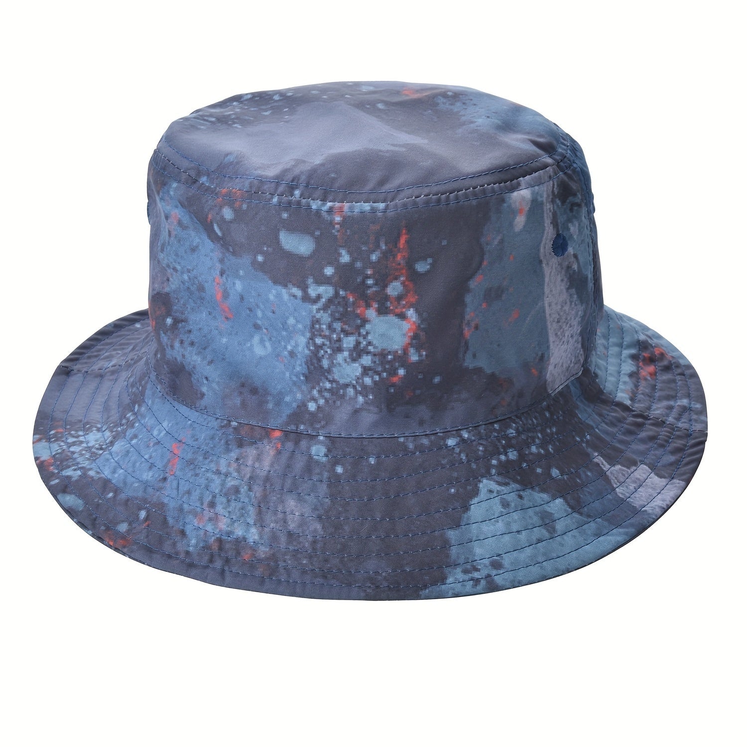 Tie Dye Print Sun Hat Unisex Drawstring Bucket Hats Lightweight Rain Hat