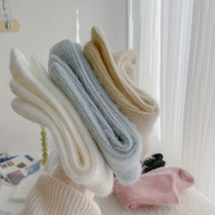 6 Pairs Fuzzy Socks Cozy & Warm Women's Mid Tube Stockings
