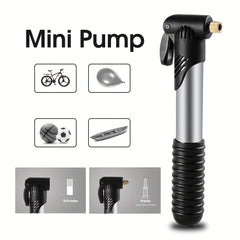 Portable Ball Pump Kit with Needle Nozzle for Bike Basketballs Footballs