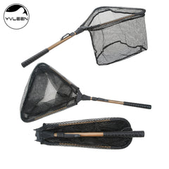 Foldable Fishing Net Telescopic Aluminum Handle 16in Hoop Size
