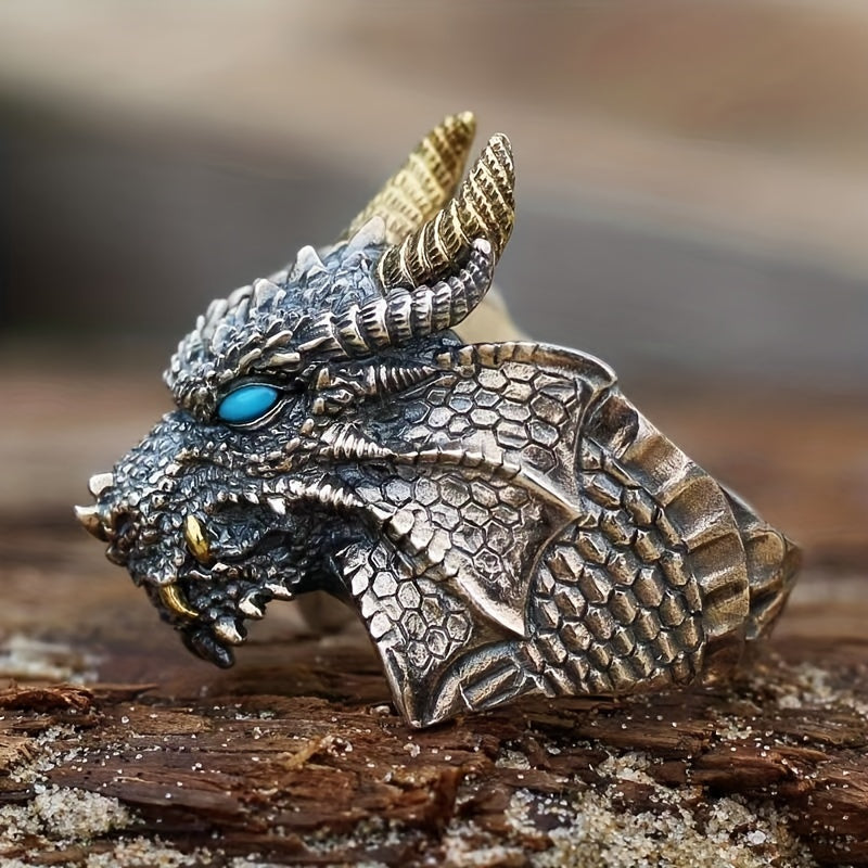 Retro Dragon Head Men's Ring Gift Men's Single Ring