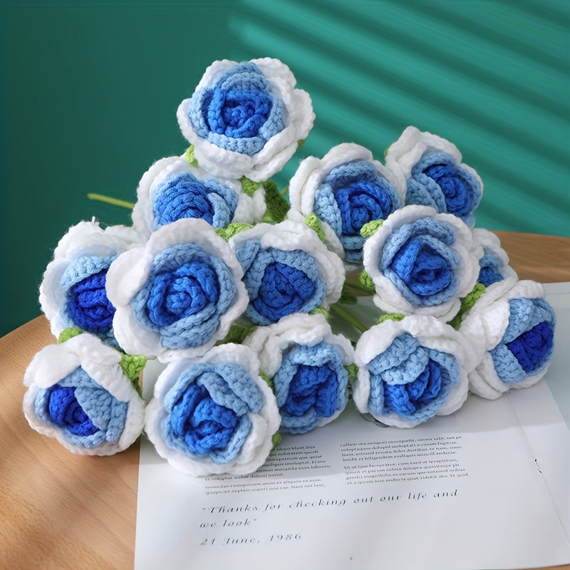 Crochet Wool Eternal Flower Round Rose Handicrafts Unique Flower