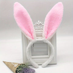 Bunny Rabbit Ear Headband Plush Hairband Costume Party Easter Hair Accessories