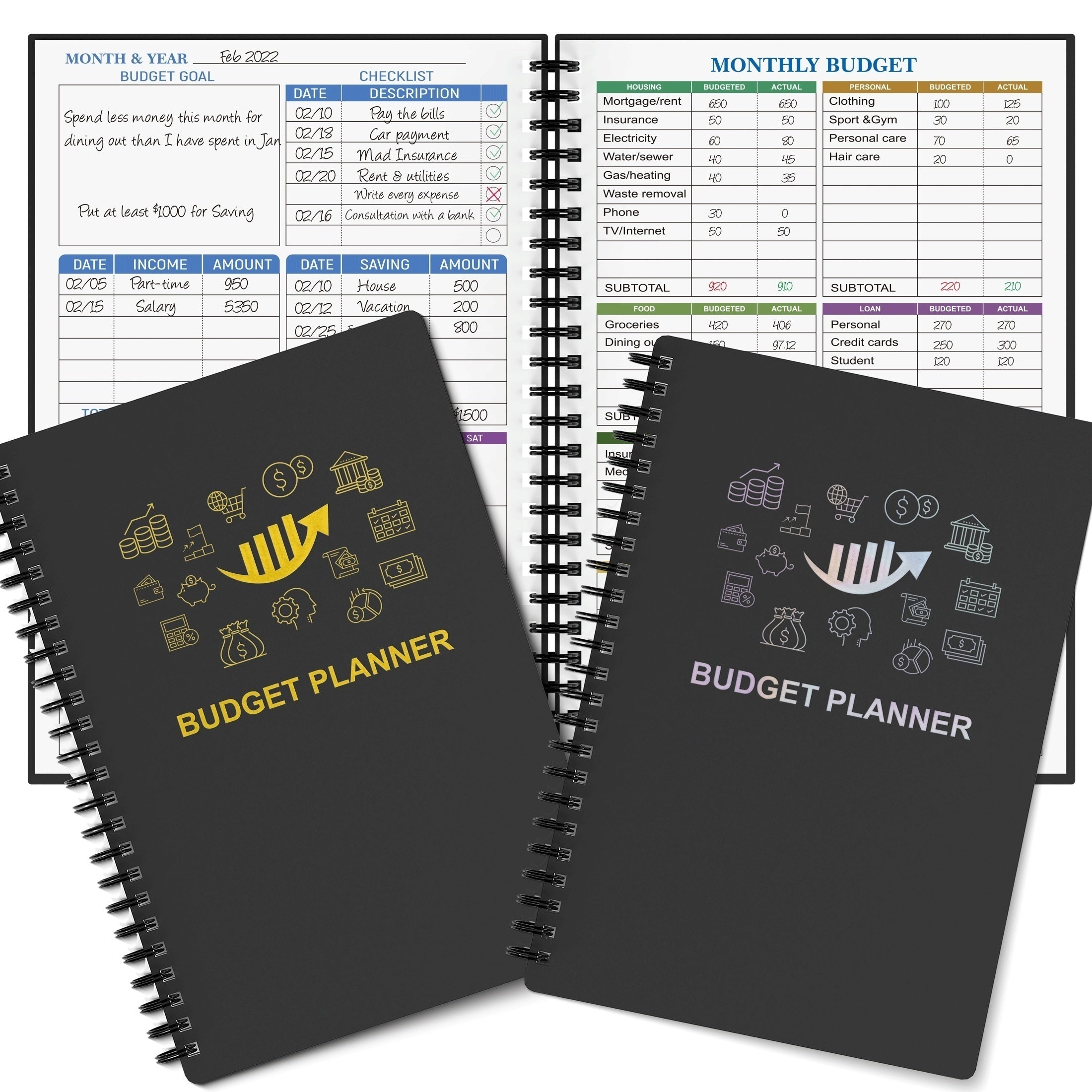 1pc Budget Planner Manage Money Effectively Undated Monthly Finance Organizer