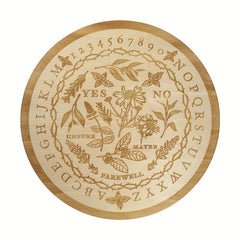 Wooden Floral Spirit Board Pendulum Herbal Round Talking Game Witchcraft Decor