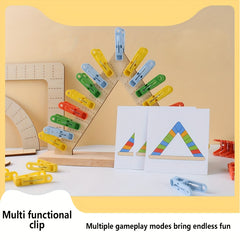 Rainbow Clip Sorting Toys Home Desktop Toys Classroom Teaching Tools
