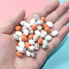 15pcs Faux Quail Eggs Beads Set Resin Artificial Eggs DIY Crafts Home Deco