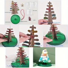 Paper Christmas Tree Blooming Crystallization Experiment
