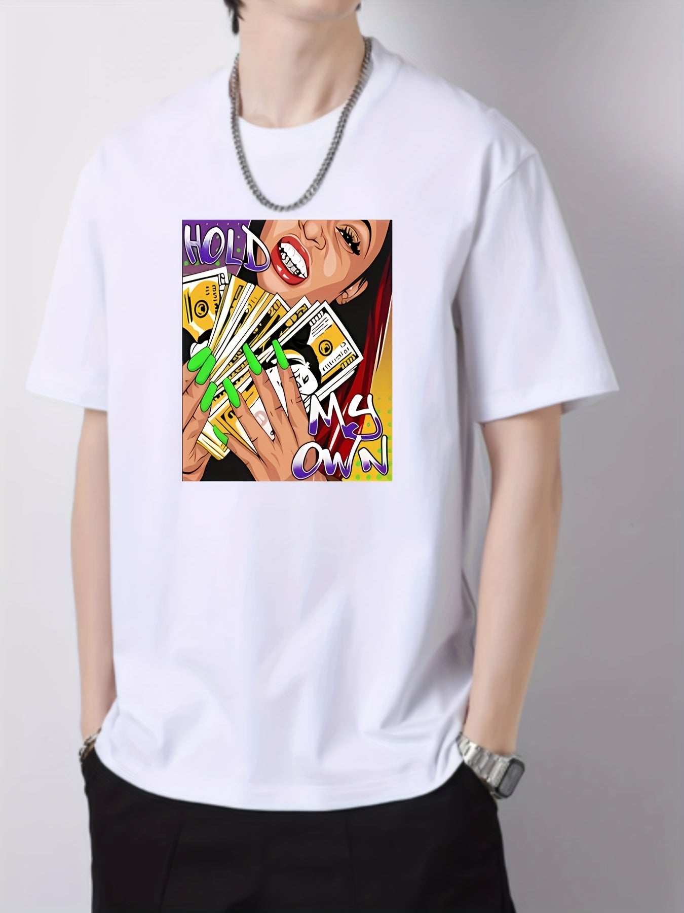 Men's Cotton Graphic Crew Neck Active T shirt Casual Comfy Tees For Summer