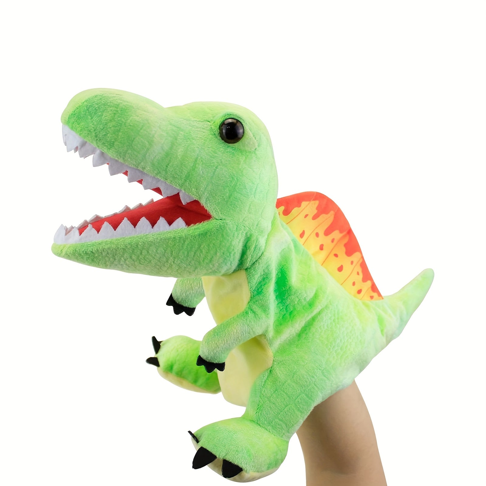 Realistic Dinosaur Hand Puppets Soft Plush Toy Set for Kids