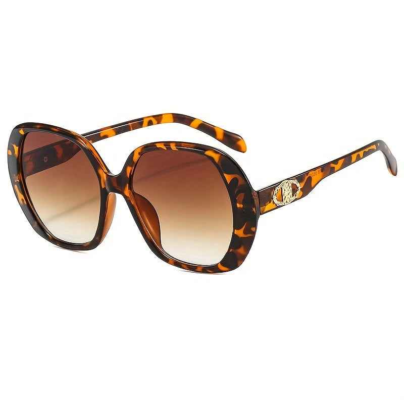 Oversized Cat Eye Sunglasses Gradient Lens Metal Temple UV400
