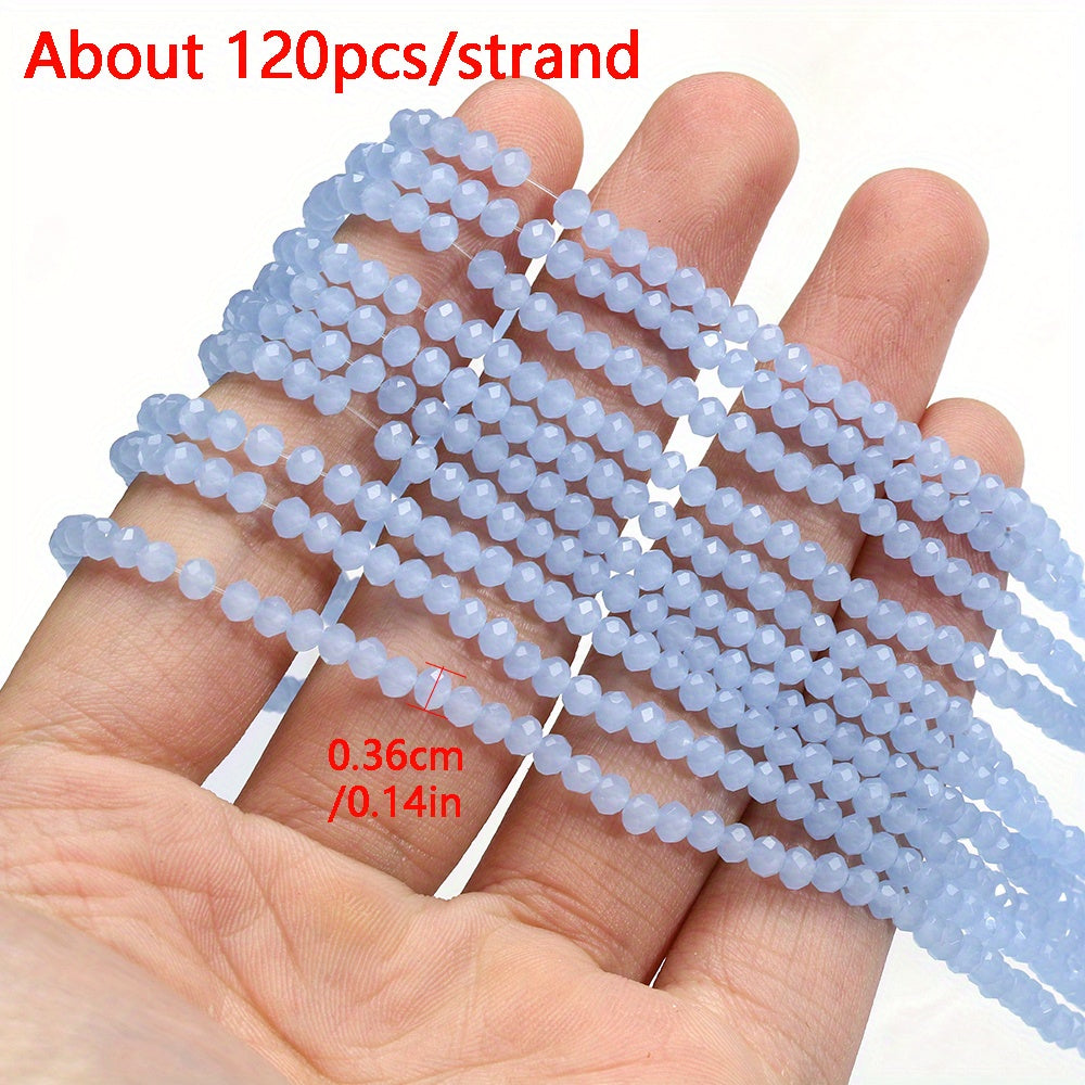 120pcs Crystal Glass Beads Round Spacer for Jewelry Making DIY