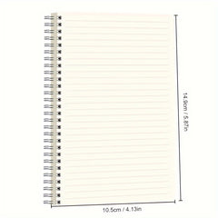 A6 Horizontal Line Coil Student Notebook with Strap