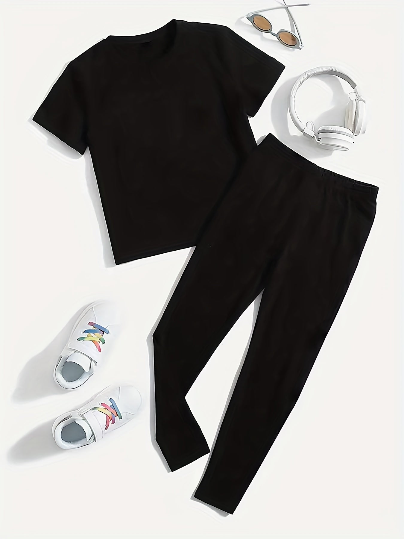  2 Piece Set Women's Graphic Print Top & Pants Outfits