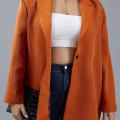  Solid Long Sleeve Workwear Blazer